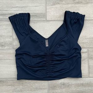 FP Movement Free People Breathe Deeper Crop Tank Blue